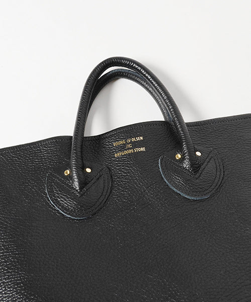 YOUNG & OLSEN/ヤングアンドオルセン EMBOSSED LEATHER TOTE M