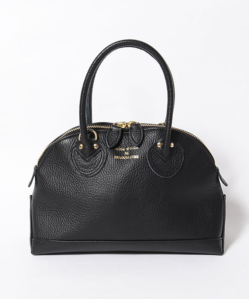 YOUNG & OLSEN/ヤングアンドオルセン EMBOSSED LEATHER ZIP BOAT BAG S