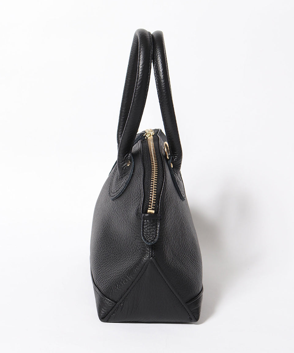 YOUNG & OLSEN/ヤングアンドオルセン EMBOSSED LEATHER ZIP BOAT BAG S