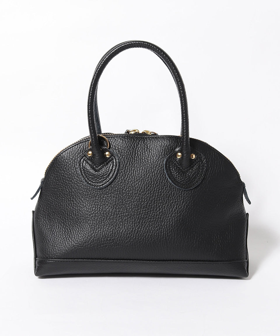 YOUNG & OLSEN/ヤングアンドオルセン EMBOSSED LEATHER ZIP BOAT BAG S