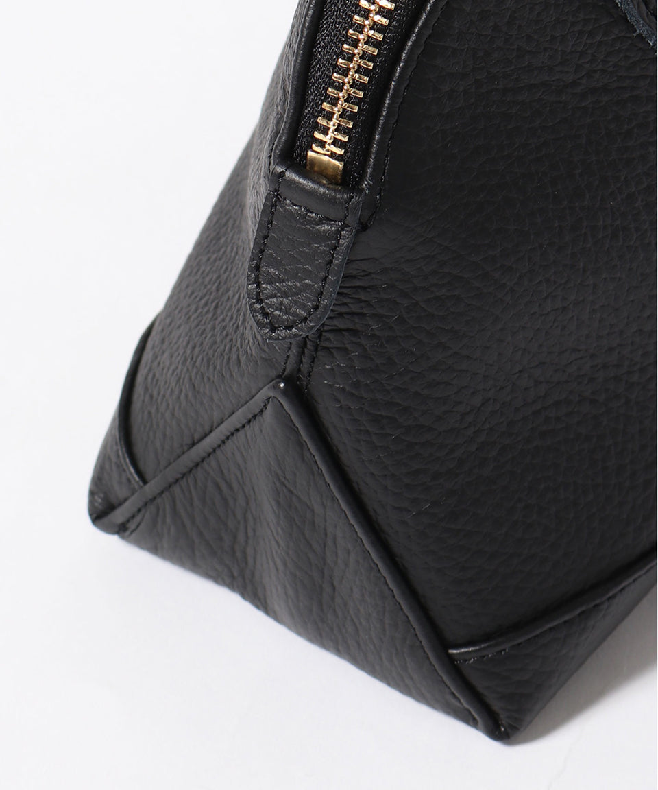 YOUNG & OLSEN/ヤングアンドオルセン EMBOSSED LEATHER ZIP BOAT BAG S