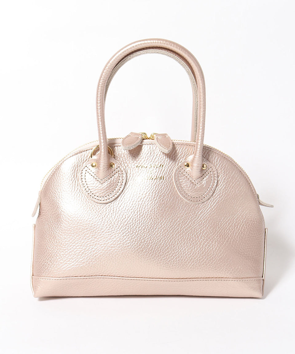 YOUNG & OLSEN/ヤングアンドオルセン EMBOSSED LEATHER ZIP BOAT BAG S