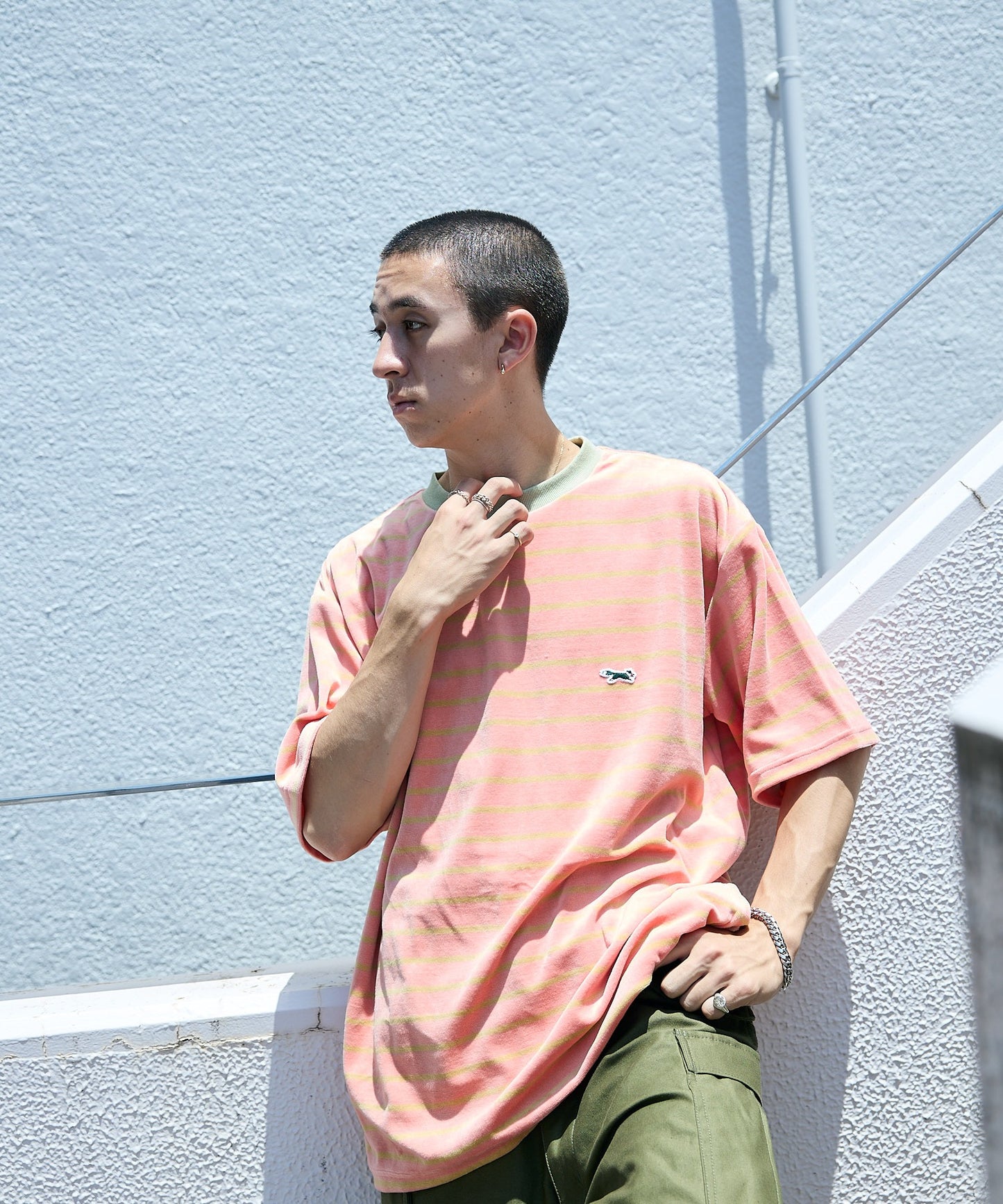 PENNEYS / THE FOX MULTI VELOUR BORDER T Tシャツ