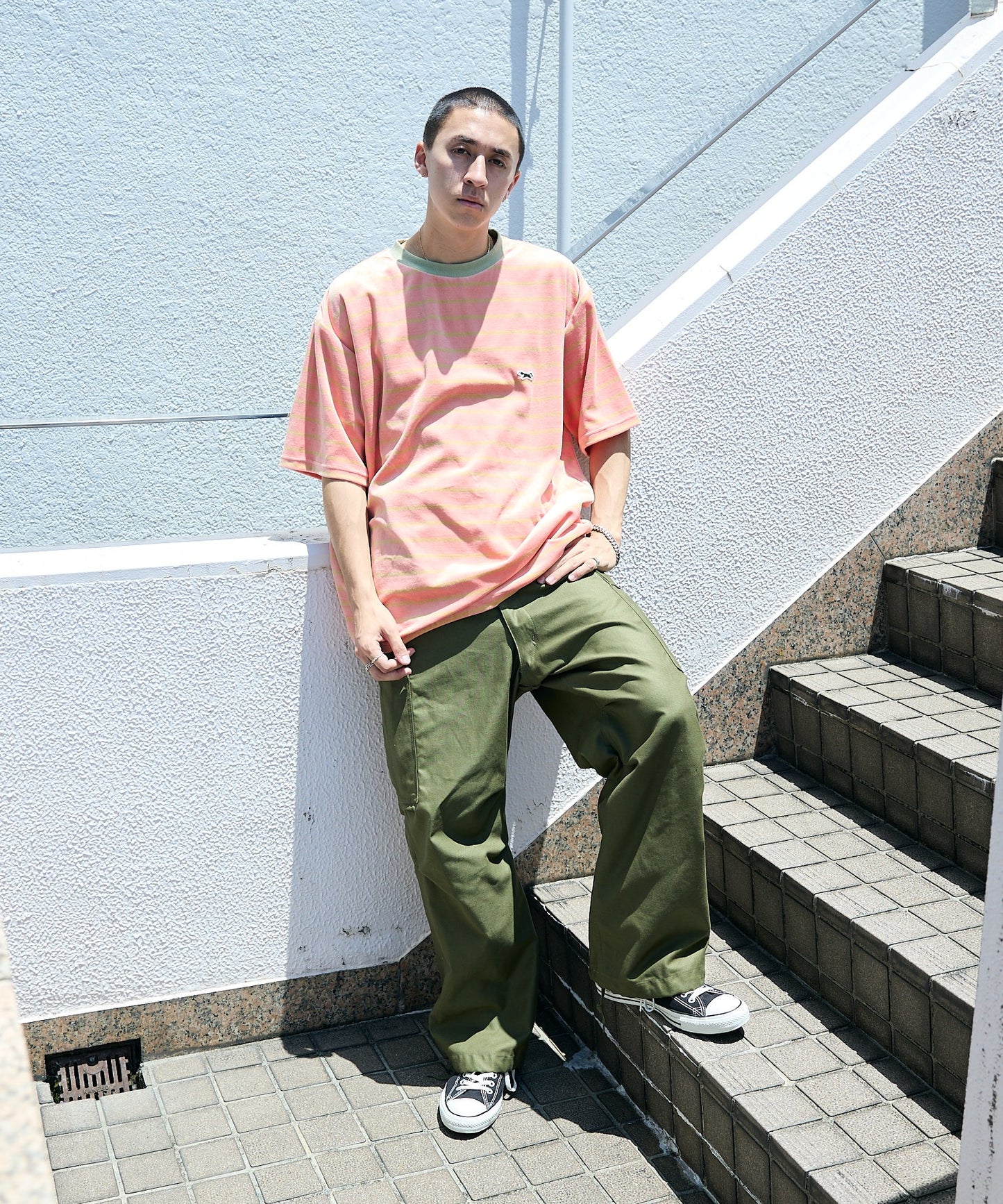 PENNEYS / THE FOX MULTI VELOUR BORDER T Tシャツ
