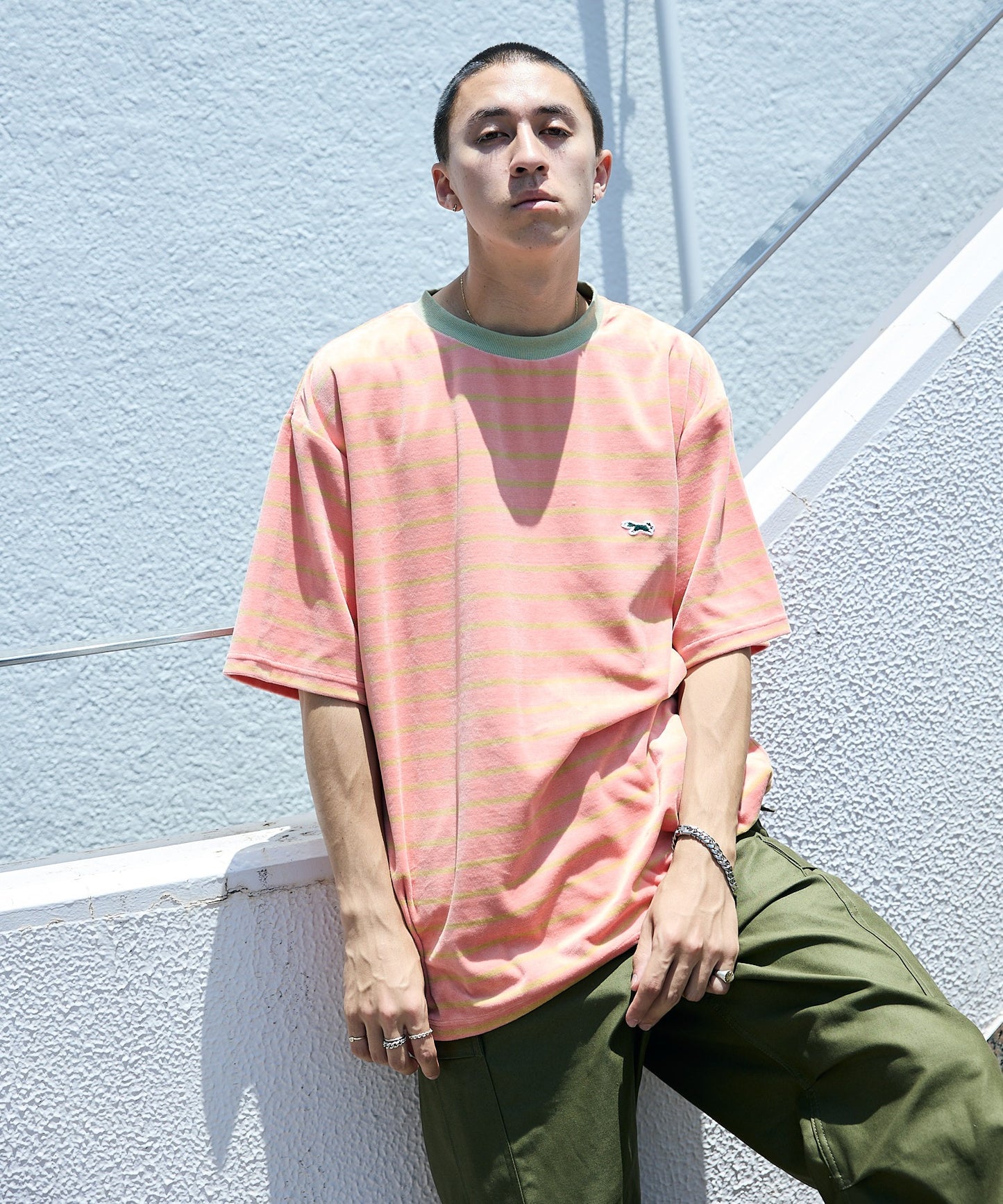 PENNEYS / THE FOX MULTI VELOUR BORDER T Tシャツ