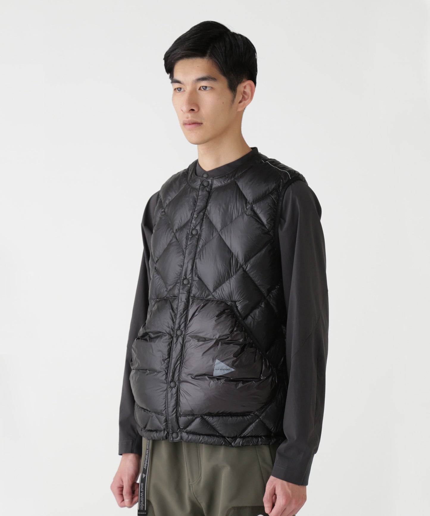 and wander / diamond stitch down vest