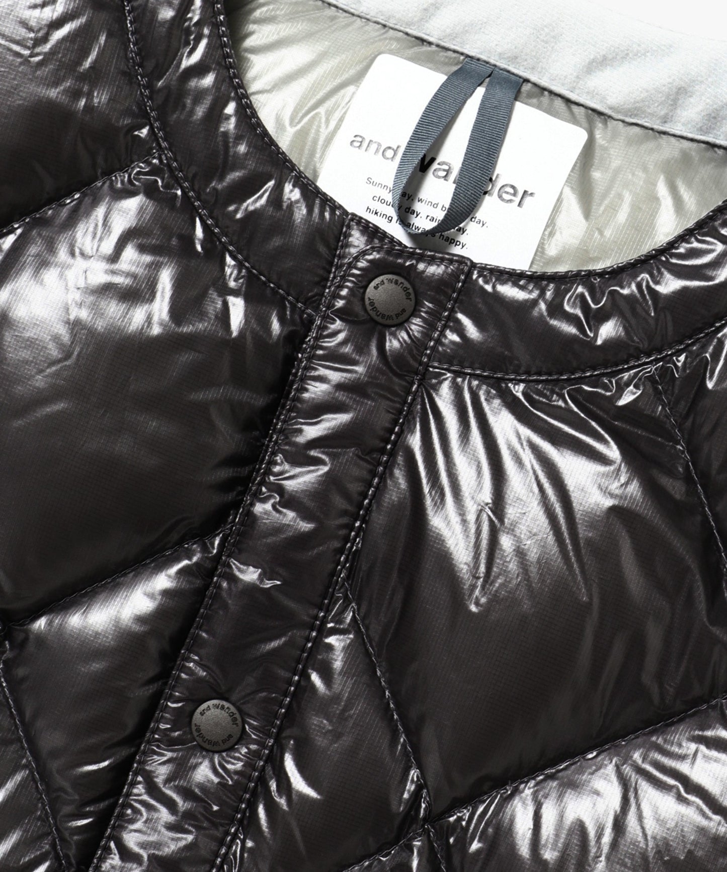 and wander / diamond stitch down vest