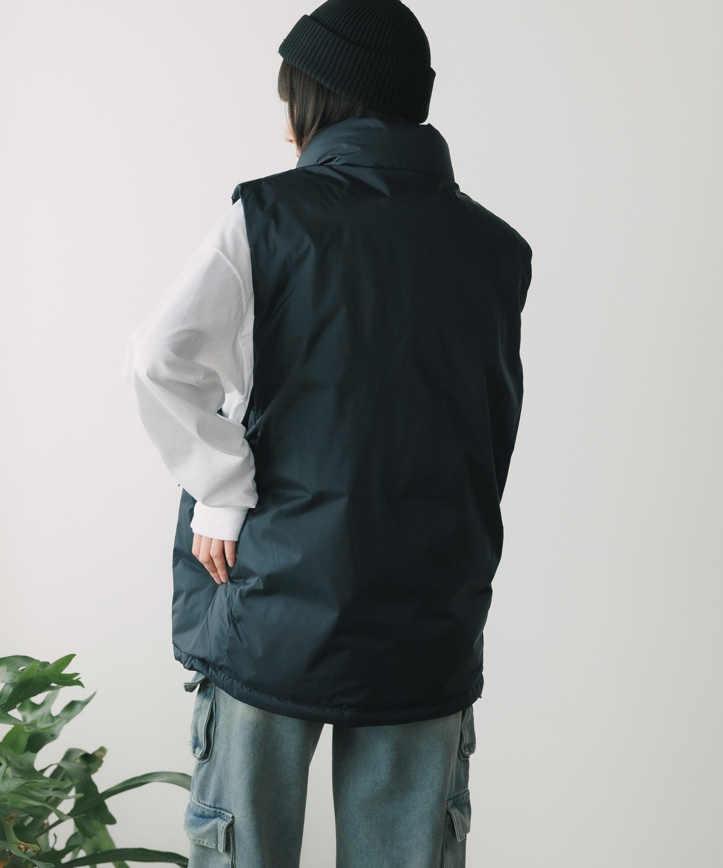 NANGA/AURORA TEX STAND COLLAR DOWN VEST