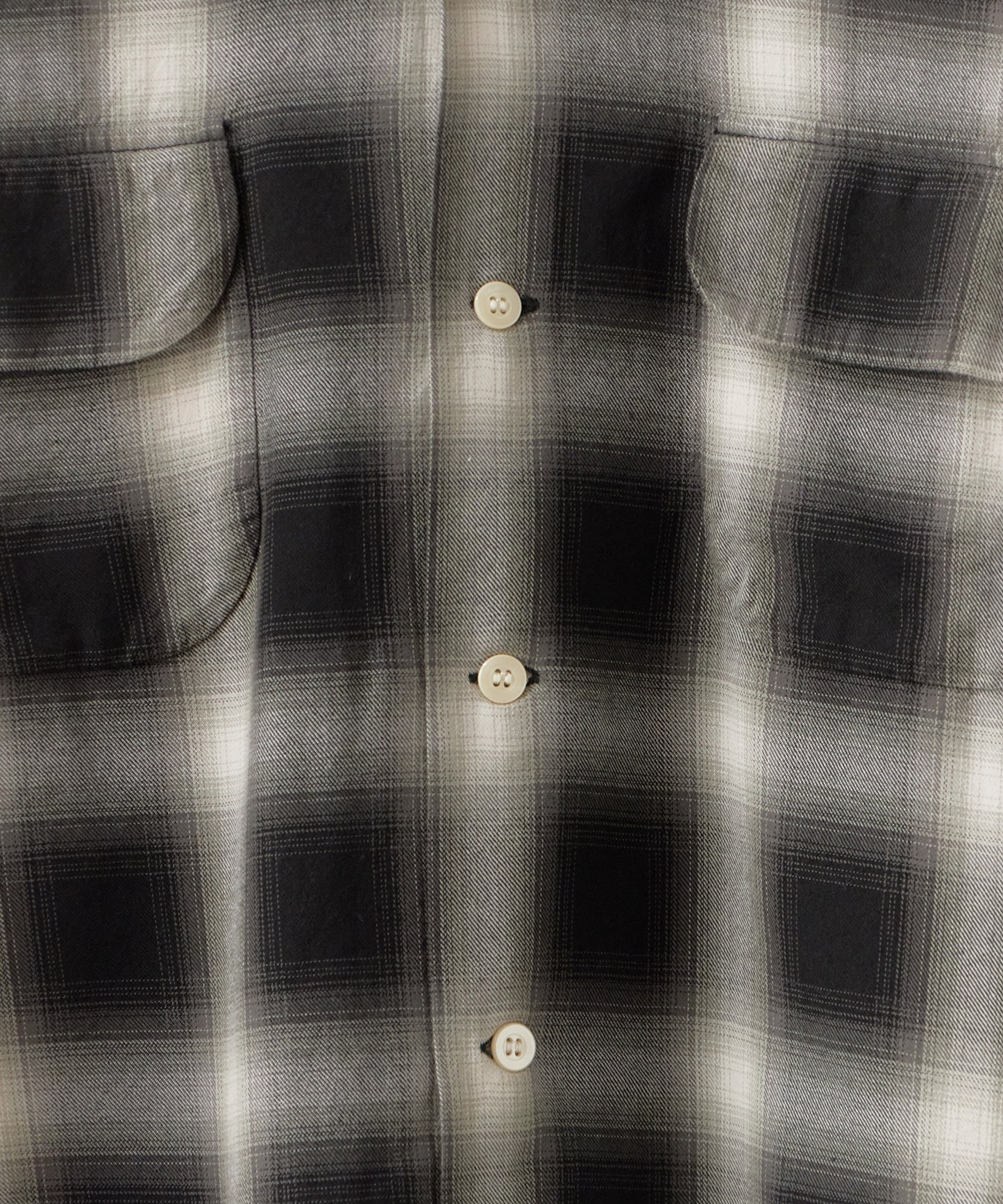 orSlow / OMBRE CHECK SHORT SLEEVE SHIRT BLACK / オンブレチェック ショートスリーブシャツ