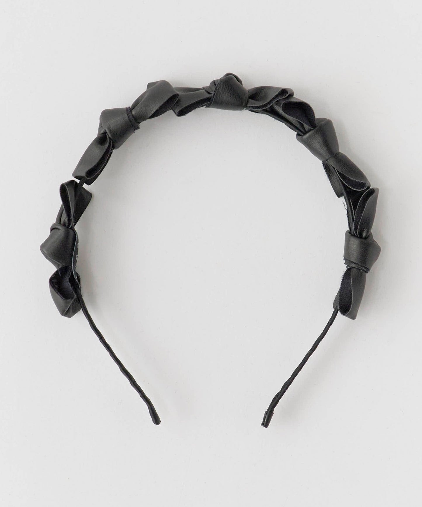 TRESSE / Ribbon Serre-tete in leather レザー カチューシャ