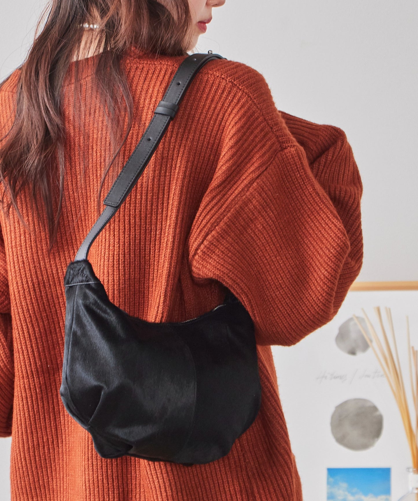 NOTHING WRITTEN / Calf-hair shoulder mini bag ショルダーバッグ