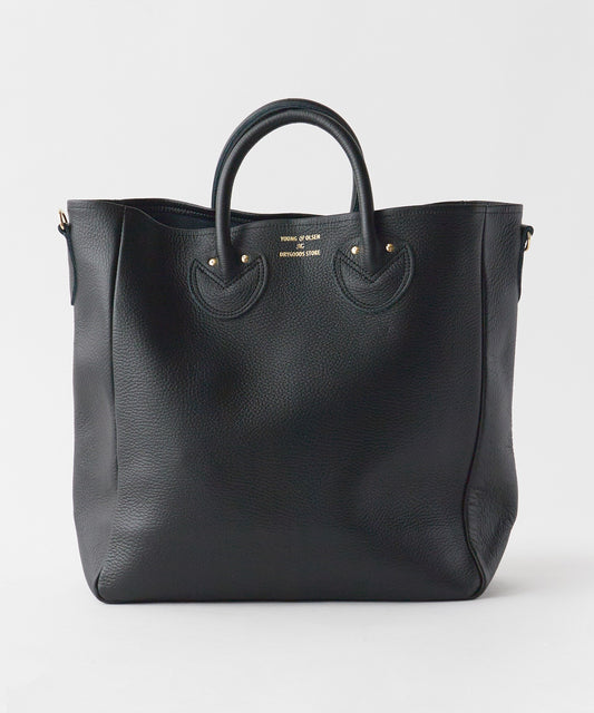 YOUNG & OLSEN / EMBOSSED LEATHER D TOTE M シボレザー トートバッグ 2WAYハンドバッグ