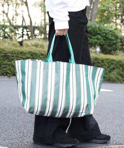 HOLLINGWORTH COUNTRY OUTFITTER/ホリングワース カントリーアウトフィッターズ Web Handle Deckchair Stripe Tote L