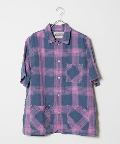 REMI RELIEF/レミレリーフ リネンチェックS/S SHIRT