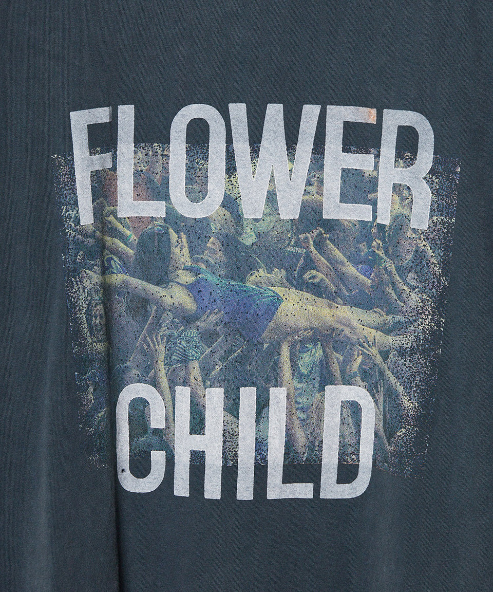 REMI RELIEF/レミレリーフ HARD SP加工20/-天竺BIGサイズT(FLOWER CHILD)