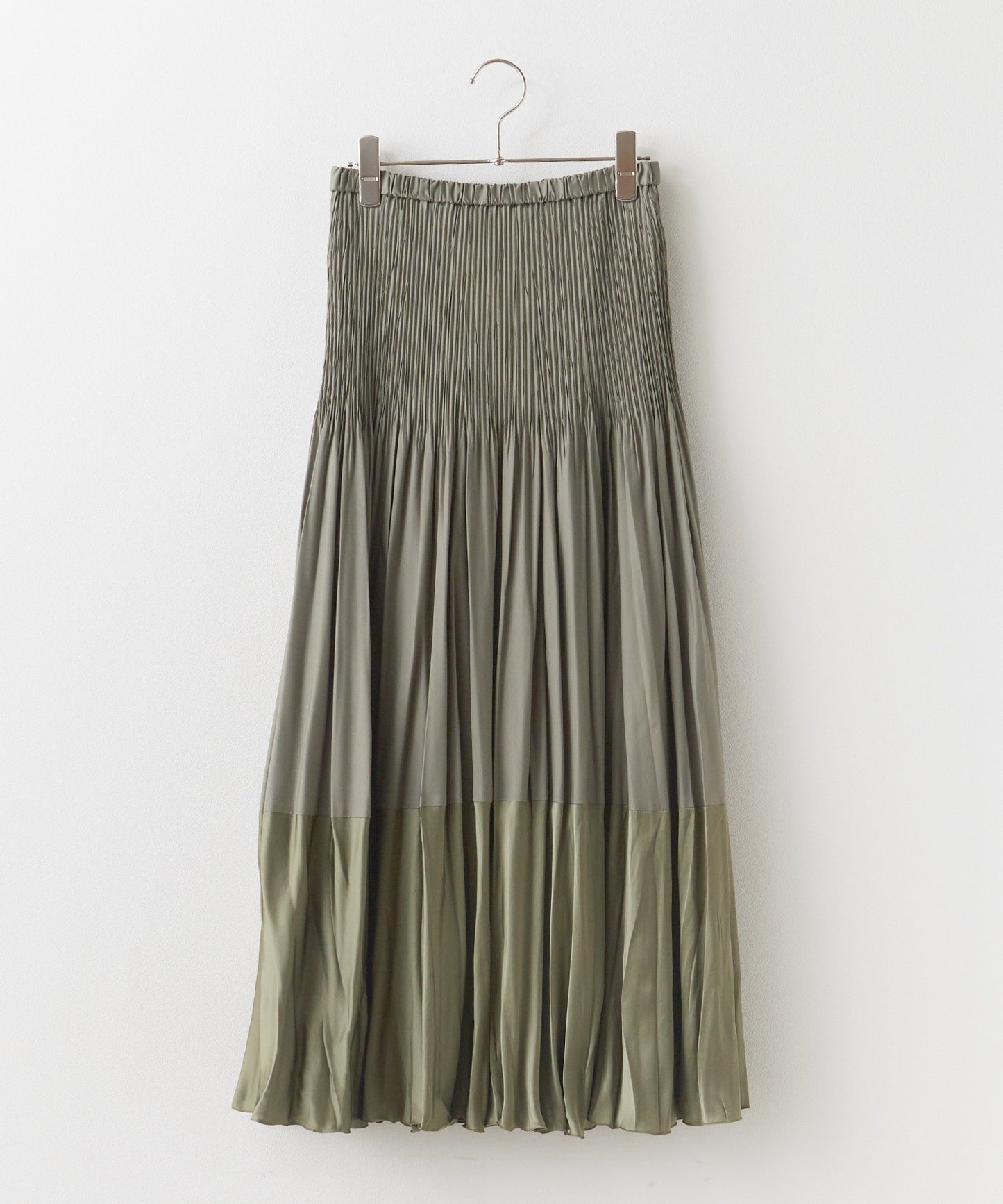 ADAWAS / TWO-TONE PLEATED SKIRT