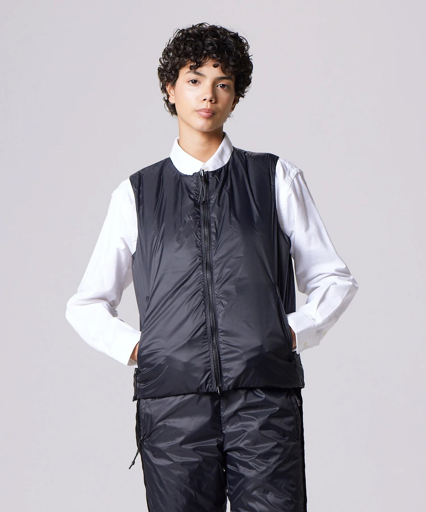 TAION / REVERSIBLE CHINA BUTTON INNER DOWN VEST