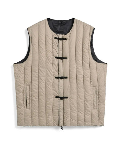 TAION / REVERSIBLE CHINA BUTTON INNER DOWN VEST