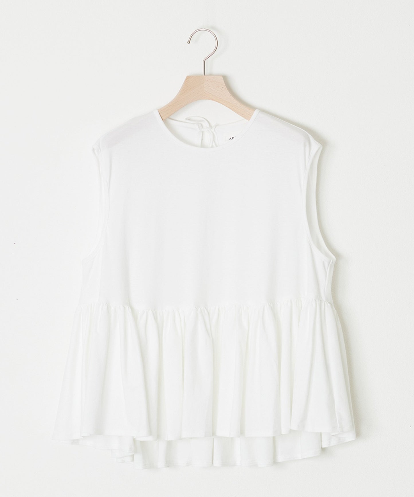 ADAWAS / HIGH-TWIST COTTON JERSEY GATHERED TEE