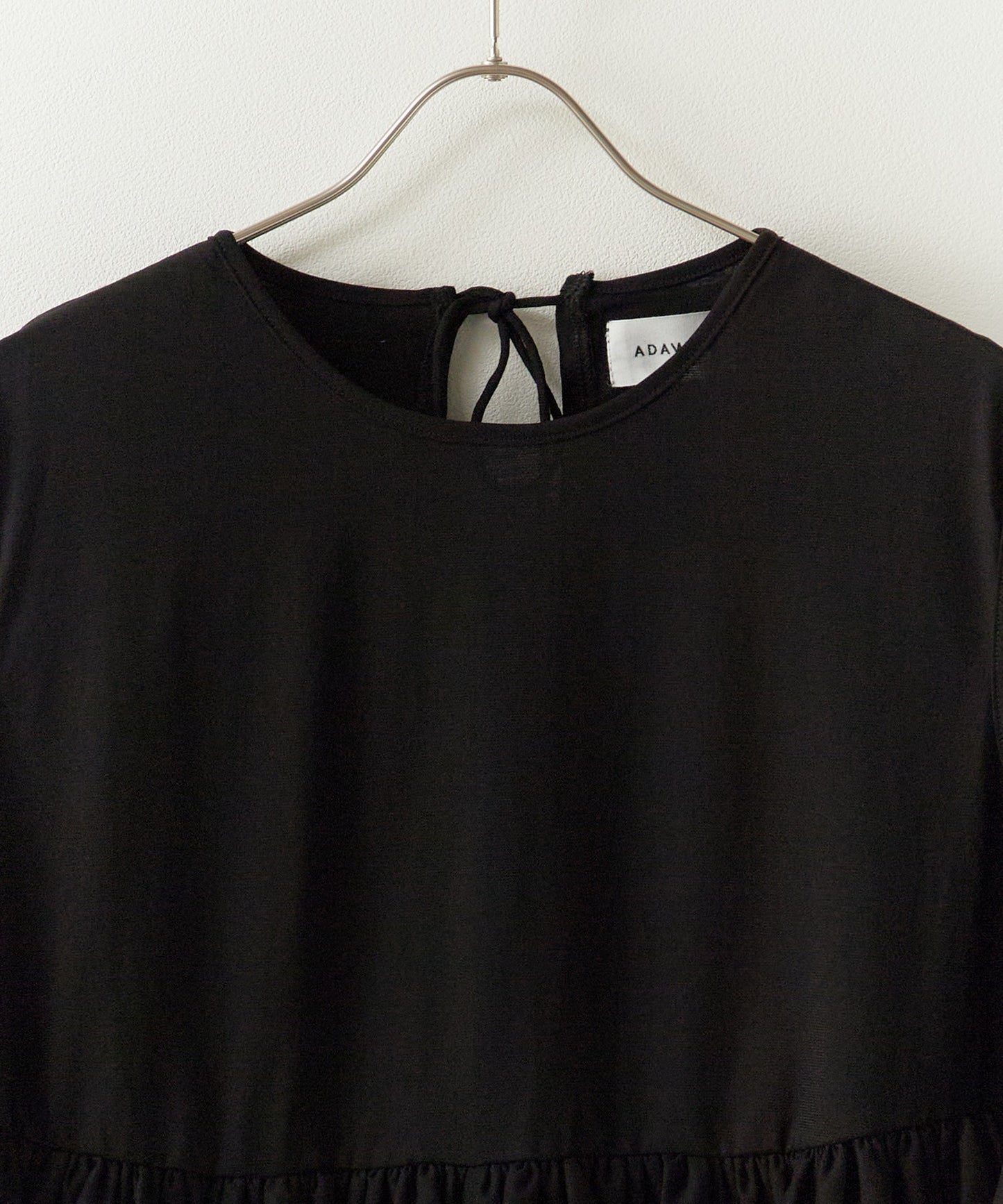 ADAWAS / HIGH-TWIST COTTON JERSEY GATHERED TEE