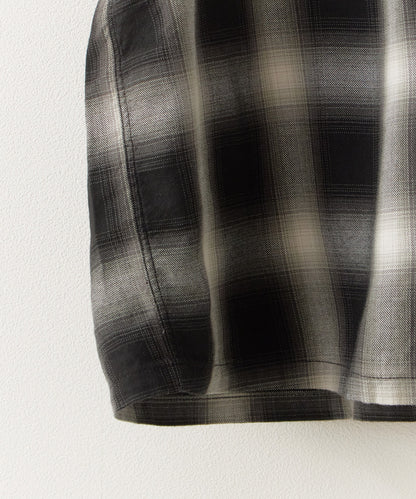 orSlow / OMBRE CHECK SHORT SLEEVE SHIRT BLACK / オンブレチェック ショートスリーブシャツ