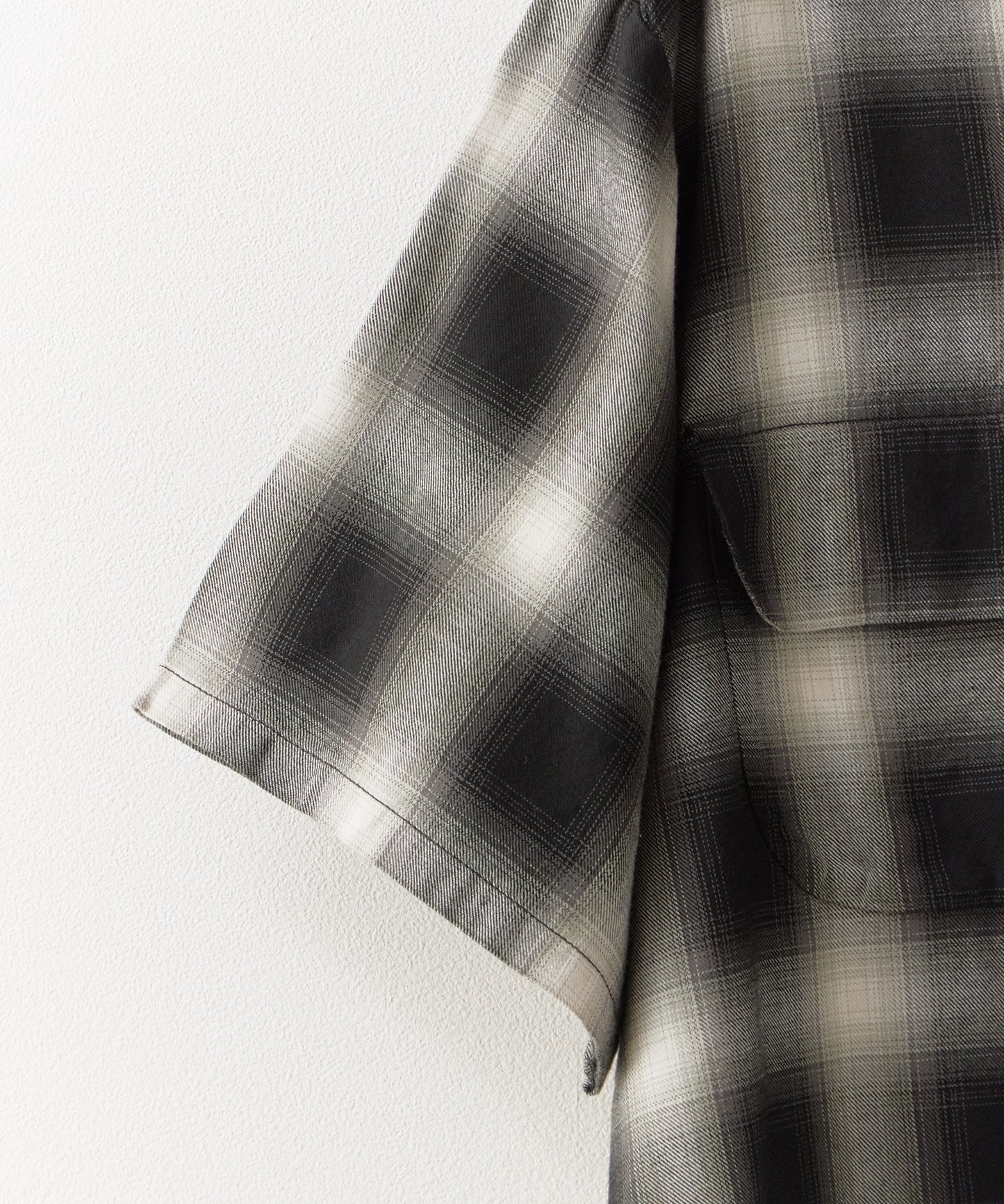 orSlow / OMBRE CHECK SHORT SLEEVE SHIRT BLACK / オンブレチェック ショートスリーブシャツ