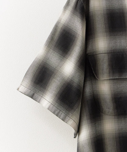 orSlow / OMBRE CHECK SHORT SLEEVE SHIRT BLACK / オンブレチェック ショートスリーブシャツ