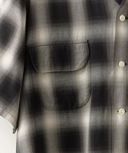 orSlow / OMBRE CHECK SHORT SLEEVE SHIRT BLACK / オンブレチェック ショートスリーブシャツ