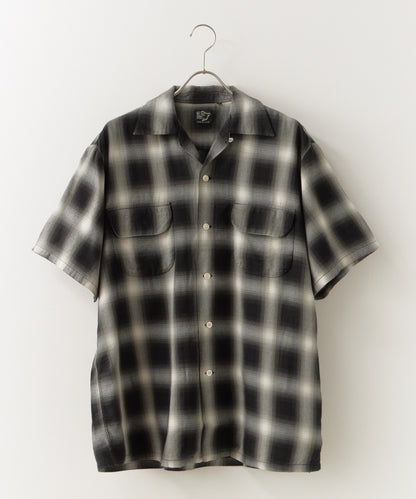 orSlow / OMBRE CHECK SHORT SLEEVE SHIRT BLACK / オンブレチェック ショートスリーブシャツ