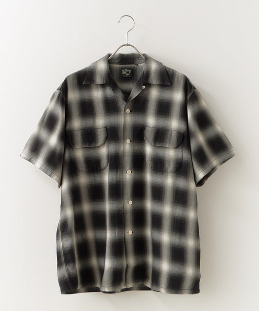 orSlow / OMBRE CHECK SHORT SLEEVE SHIRT BLACK / オンブレチェック ショートスリーブシャツ