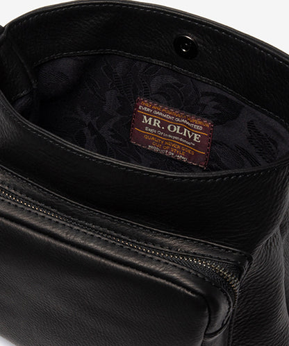MR.OLIVE / IMPERMA-LEATHER/GUSSET POCKET COMPACT SHOULDER BAG ショルダーバッグ