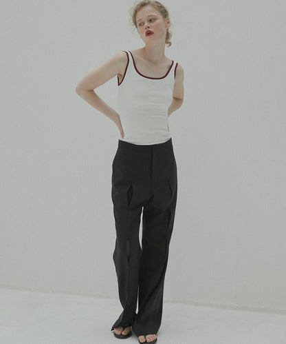 LE CIEL BLEU / Slim Flare Pant w/Sheer Detail