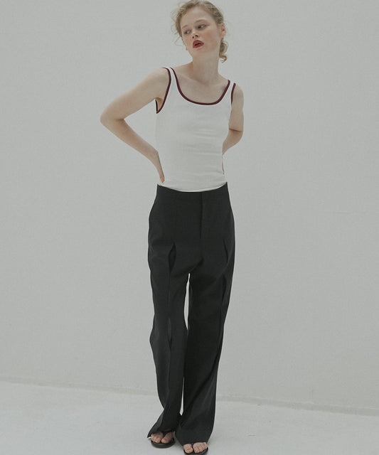 LE CIEL BLEU / Slim Flare Pant w/Sheer Detail
