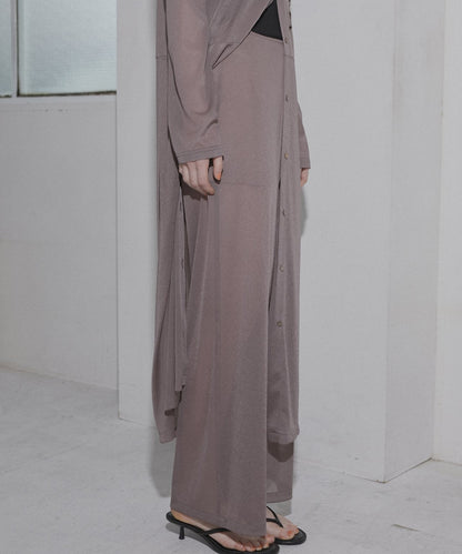 LE CIEL BLEU / Sheer Relax Pant w/Flocked Flower