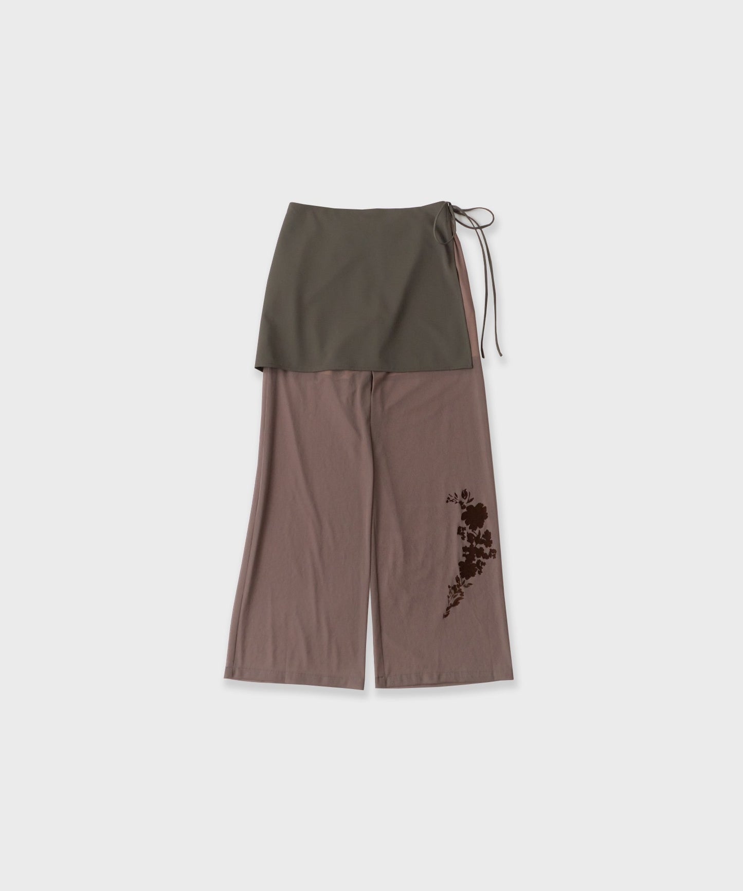 LE CIEL BLEU / Sheer Relax Pant w/Flocked Flower