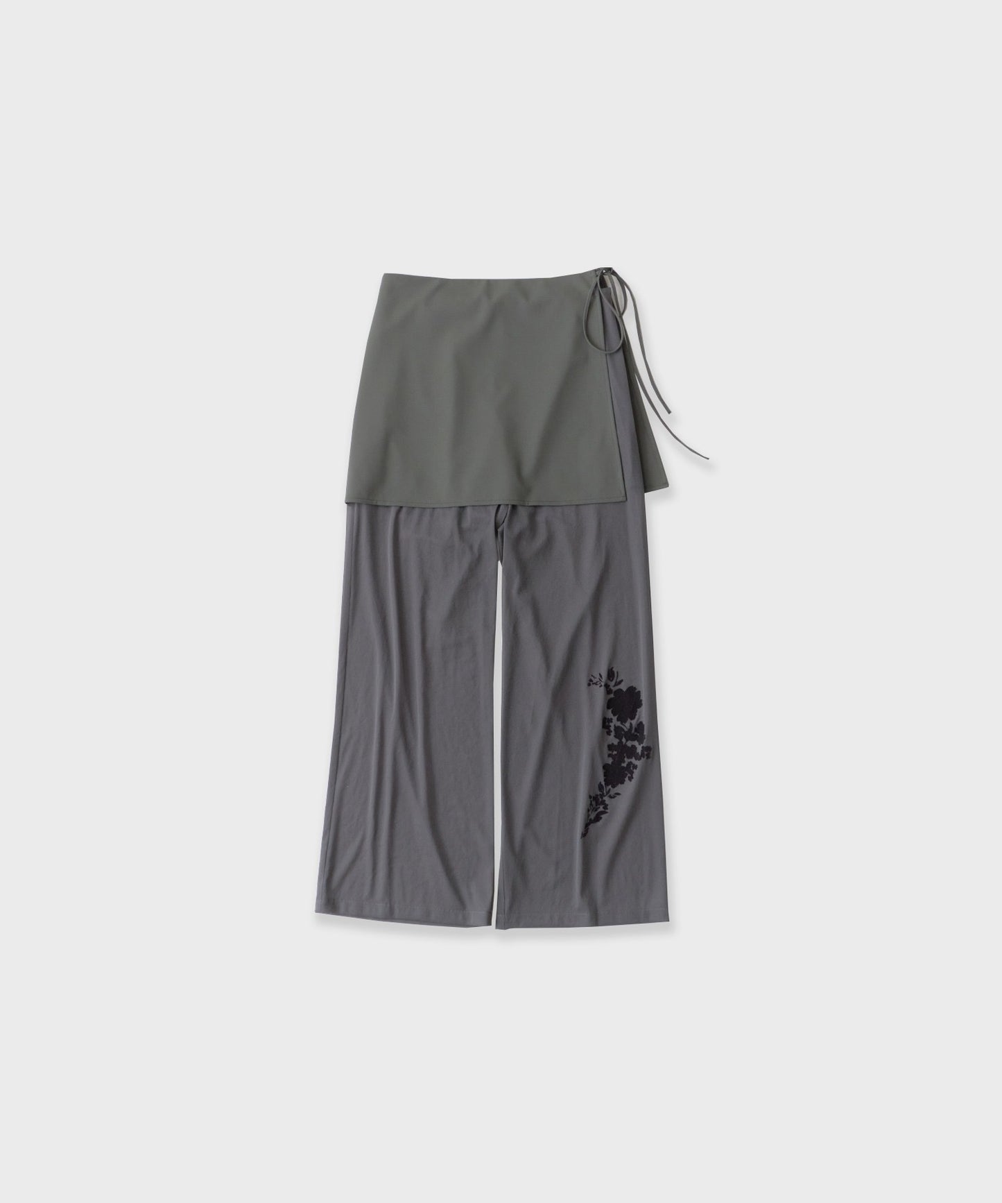 LE CIEL BLEU / Sheer Relax Pant w/Flocked Flower