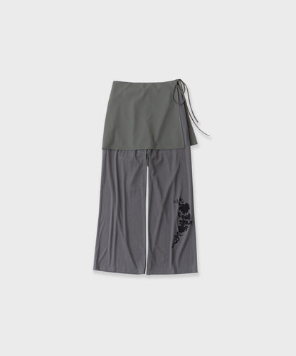LE CIEL BLEU / Sheer Relax Pant w/Flocked Flower
