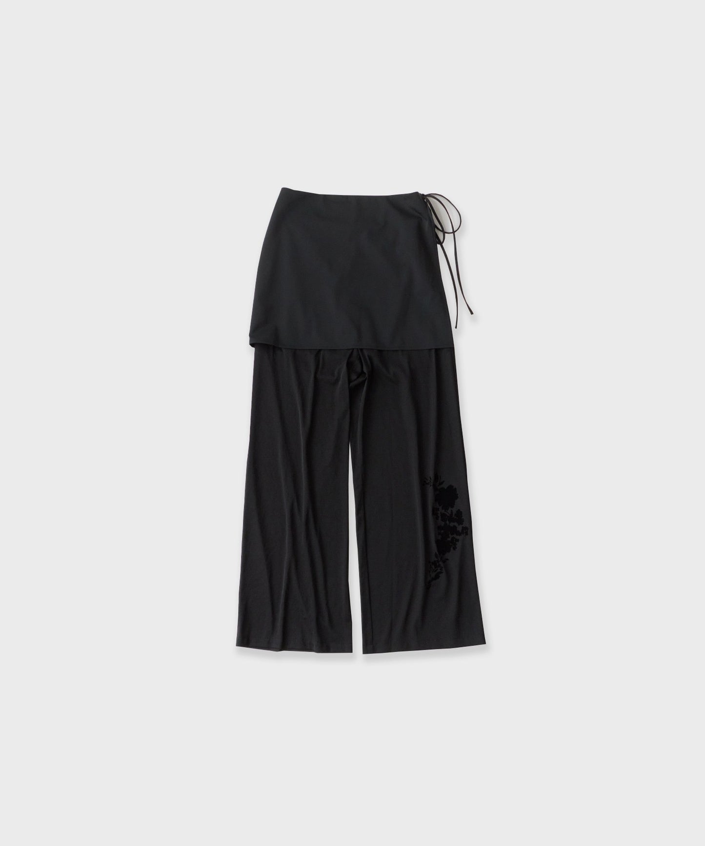 LE CIEL BLEU / Sheer Relax Pant w/Flocked Flower