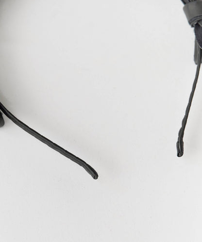 TRESSE / Ribbon Serre-tete in leather レザー カチューシャ