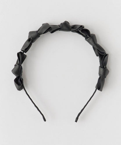TRESSE / Ribbon Serre-tete in leather レザー カチューシャ