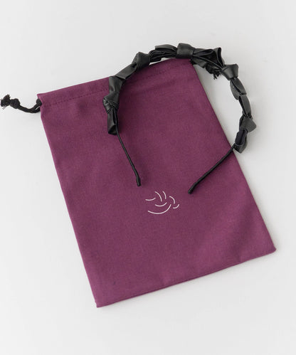 TRESSE / Ribbon Serre-tete in leather レザー カチューシャ