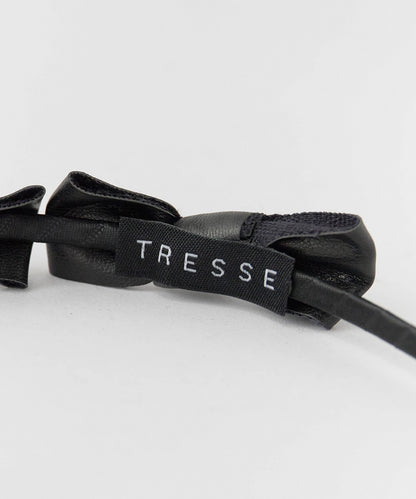 TRESSE / Ribbon Serre-tete in leather レザー カチューシャ